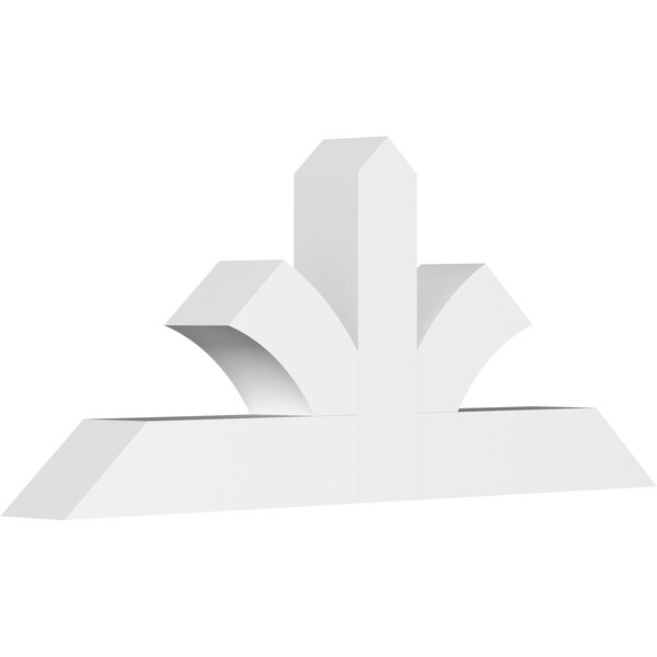 Ekena Millwork Richland Architectural Grade PVC Gable Bracket, 60"W x 25"H x 6"D x 6"F, 10/12 Pitch GBP060X25X0606RIC00 - main